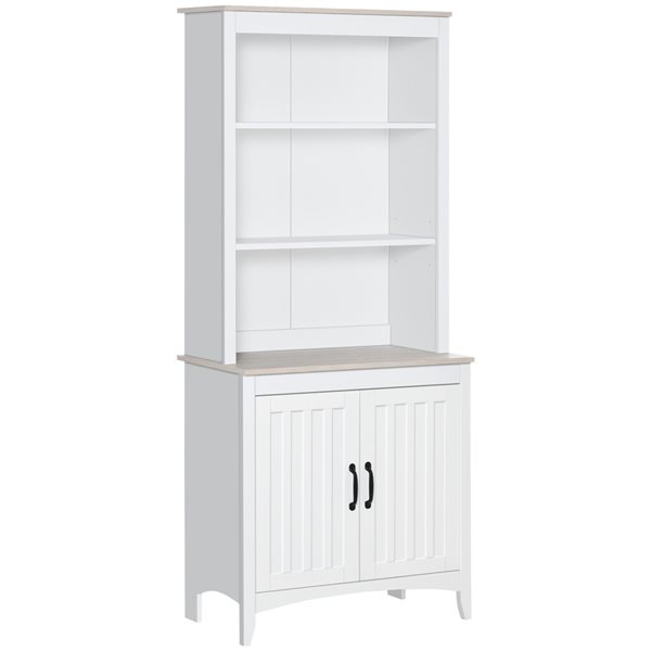 HomCom 70-in White Composite Pantry