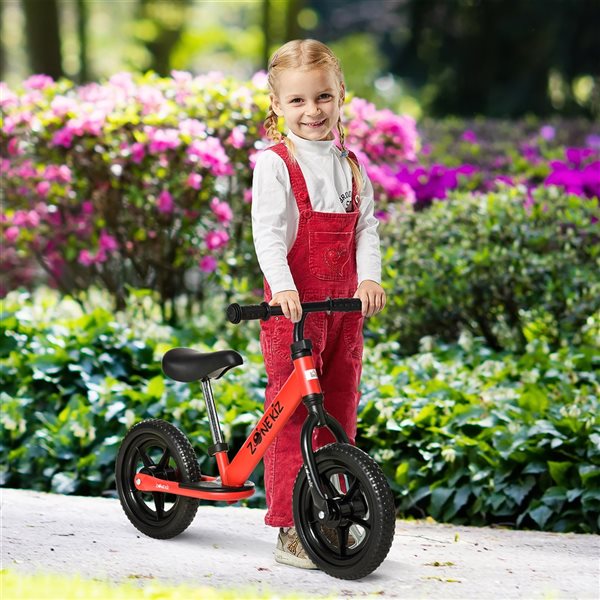 Qaba Red Balance Bike with Adjustable Seat and Handlebar