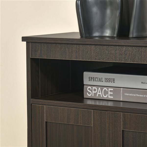 HOMCOM 23.5-in W x 31.5-in H x 11.75-in D Brown Particle Board Freestanding Linen Cabinet