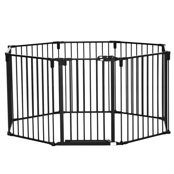 PawHut 30-in x 24.5-in Black Steel Indoor Playpen