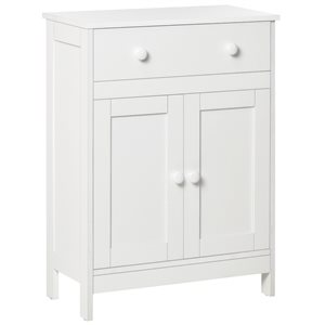 Armoire à linge autoportante HomCom en panneau de particules blanc de 23.5 po l. x 31.5 po h. x 11.75 po p.