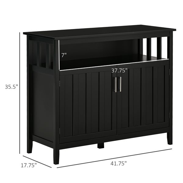 HomCom Black Composite Sideboard