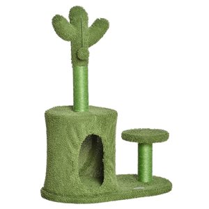 PawHut 30.71-in Green Polyester Cat Tree
