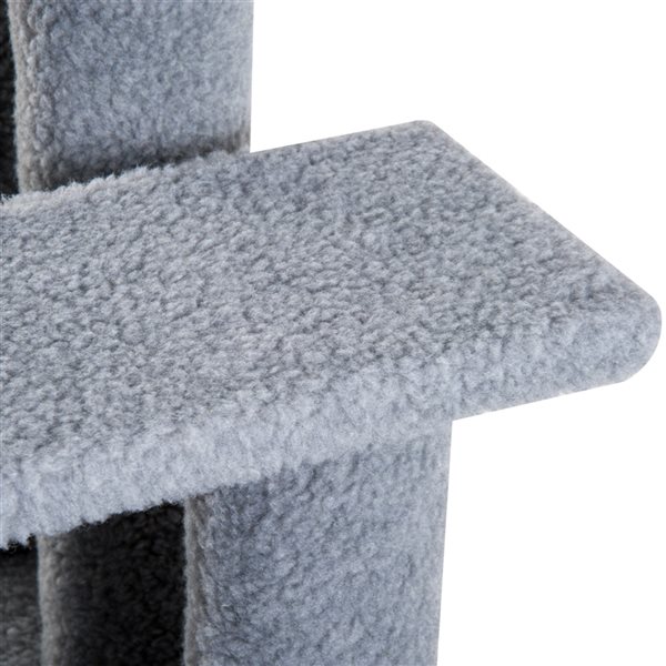 PawHut 23.62-in Grey Polyester Cat Tree