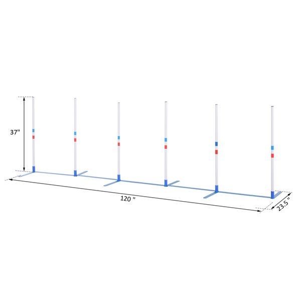 Pawhut Intermediate Outdoor Dog Park Agility Course Kit