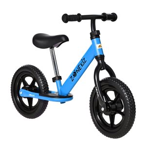 Qaba Blue Balance Bike with Adjustable Seat and Handlebar