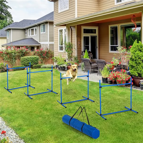 Pawhut Intermediate Dog Park Agility Course Training Kit - 4-Piece