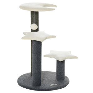 PawHut 29.13-in Grey Polyester Cat Tree