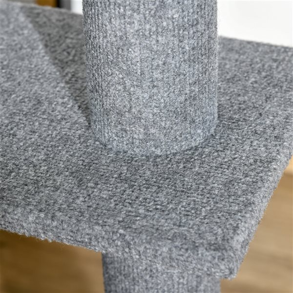 PawHut 102.25-in Grey Cat Tree