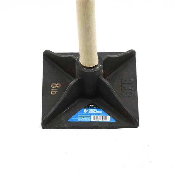 ProYard 8-in x 8-in Hand Tamper with Wood Handle