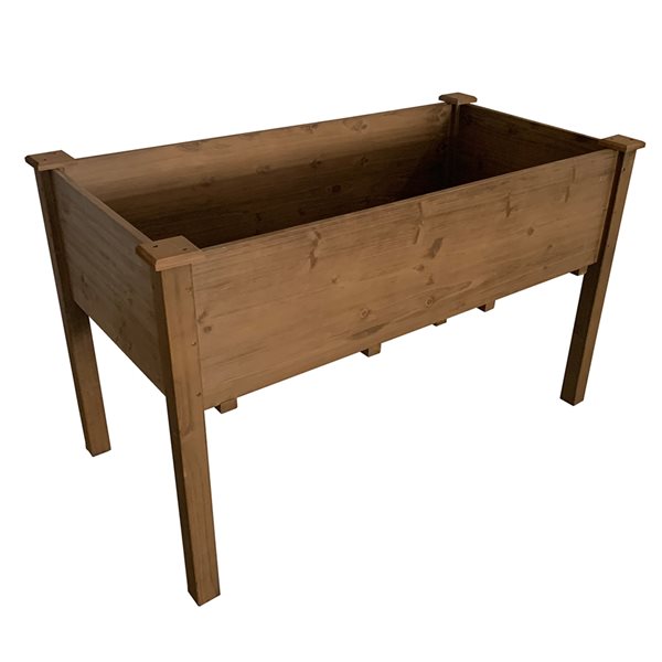 Jardinière surélevée ProYard Decor en bois foncé de 23 po l. x 48,5 po L. x 30 po h.