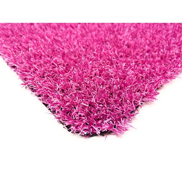 Gazon synthétique de 13 pi x 15 pi Diamond par Trylawnturf, rose