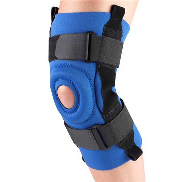 Champion Blue Large Neoprene Stabilizer Knee Pad with Hinged Bars