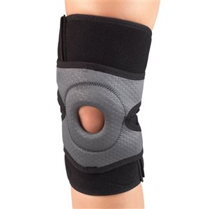 Champion Black Large Stabilizer Knee Pad with Adjustable Compression