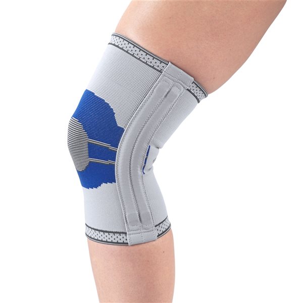 Champion Grey/Blue Large Ortho Wrap Compression Sleeve with Flexibles Stays