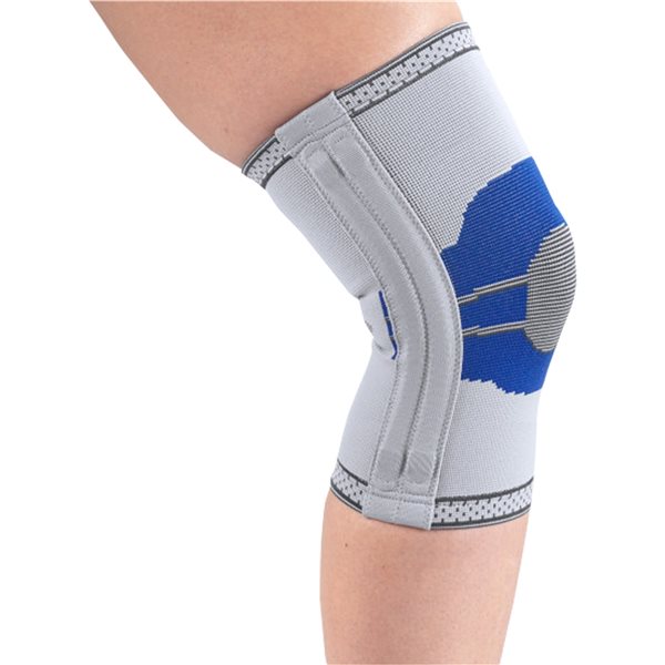 Champion Grey/Blue Large Ortho Wrap Compression Sleeve with Flexibles Stays