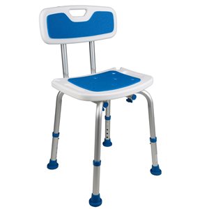 PCP 7103 Aluminum/Blue Padded Portable Bathroom Safety Seat
