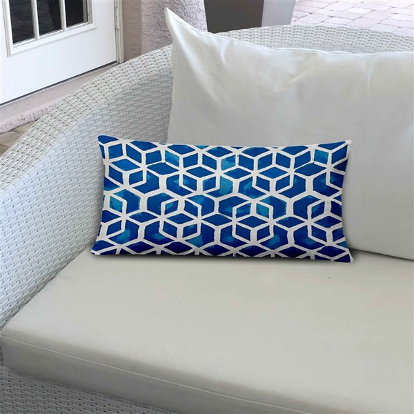 Joita Home Cube Soft Royal Rectangular 24-in x 36-in Pillow Envelope Cover with Insert - Set of 2