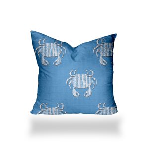 Joita Home Crabby Soft Royal Square 20-in x 20-in Pillow Zipper Cover with Insert - Set of 2