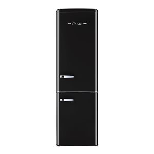 Unique Classic Retro Midnight Black 9-cu ft 21.6-in Standard-Depth Bottom-Freezer Energy Star Certified Refrigerator