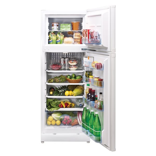 Unique Off-Grid White 8-cu ft Standard-Depth Propane Top-Freezer Refrigerator with Direct Vent