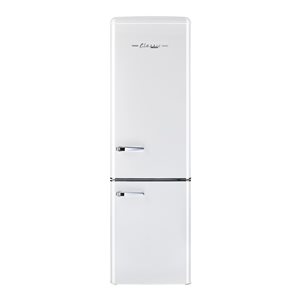 Unique Classic Retro Marshmallow White 9-cu ft 21.6-in Standard-Depth Bottom-Freezer Energy Star Certified Refrigerator