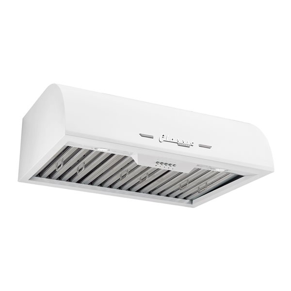 Unique Classic Retro 30-in 700 CFM Ducted Marshmallow White Undercabinet Range Hood with Charcoal Filter Included