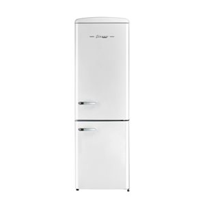 Unique Classic Retro Marshmallow White 12-cu ft 23.6-in Standard-Depth Bottom-Freezer Energy Star Certified Refrigerator