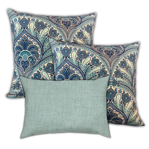 Joita Home 19-in W x 19-in L Square Indoor Blue Oriental Rugs Zippered Pillow and Lumbar Pillow Covers - Set of 3