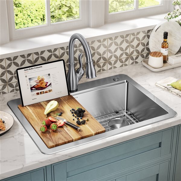 Delta Lorelai 30-in Top Mount Single Bowl Kitchen Sink