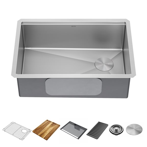 Delta Lorelai 27-in Stainless Steel Single Bowl Kitchen Sink