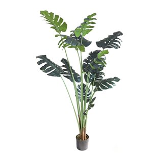 Hudson Home 70.8-in Green Artificial Monstera Plant