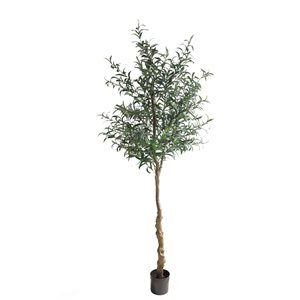 Hudson Home 82.7-in Green Artificial Olive Tree