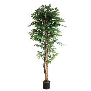 Hudson Home 82.7-in Green Artificial Ficus Tree