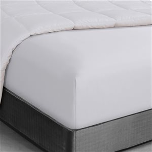 Swift Home Queen White Microfibre Fitted Bed Sheet