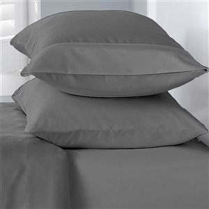 Swift Home Grey King Microfiber Pillow Case - Pack of 2