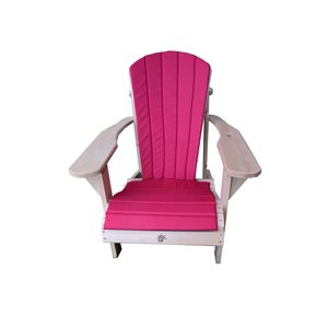 Coussin de chaise extérieure de Bear Chair à 5 lattes, rouge