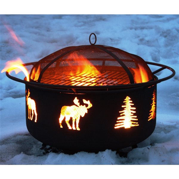 bear chair fire pit