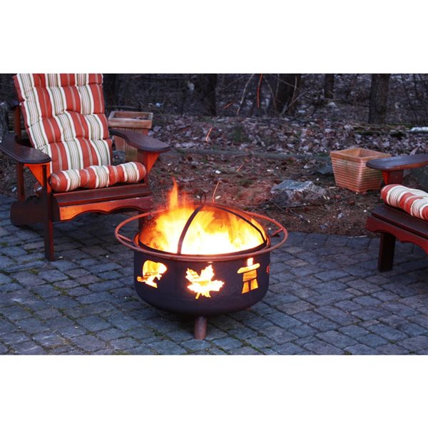 bear chair fire pit