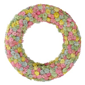 Northlight 10-in Multicolour Artificial Daisy Wreath
