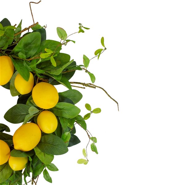Northlight 20-in Yellow/Green Artificial Lemon Wreath
