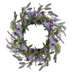 Northlight 18-in Purple/Green Artificial Lavender Wreath