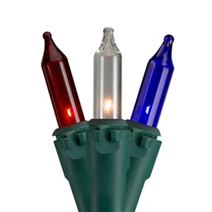 Northlight 50-Light 10-ft Incandescent Constant Red/White/Blue Indoor/Outdoor Fourth of July String Lights