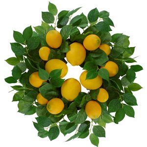 Northlight 18-in Yellow Artificial Lemon Wreath