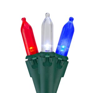 Northlight 100-Light 32.75-ft LED Constant Red/White/Blue Indoor/Outdoor Fourth of July String Lights