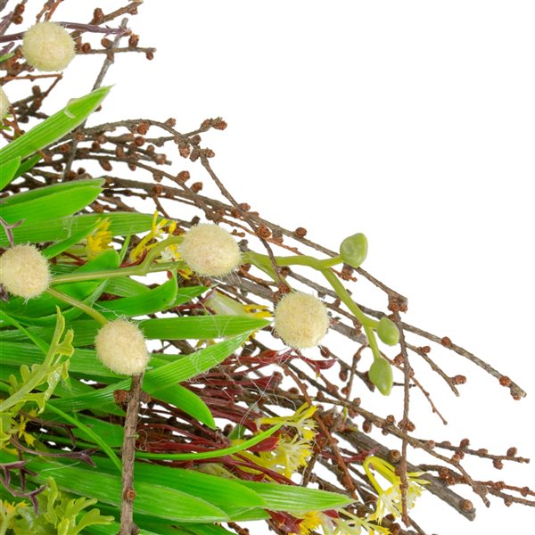 Northlight 18-in Green Artificial Grass Wreath