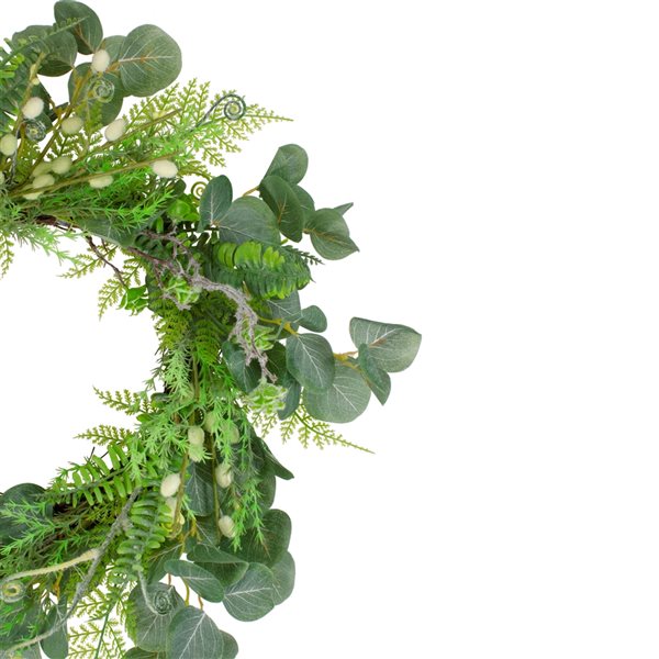 Northlight 21-in Green Artificial Eucalyptus Wreath