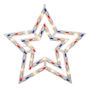 Northlight Plastic Indoor/Outdoor Window Cling Star 4th of July Decor