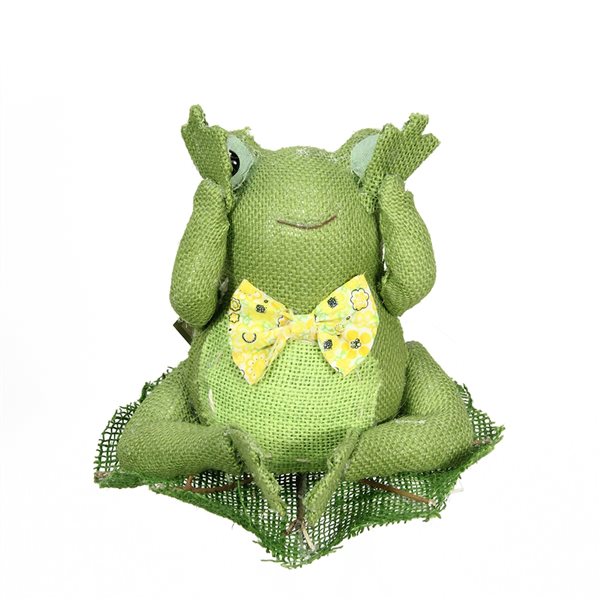 Northlight 8-in Green/Yellow Frog Spring Figurine