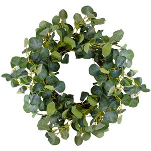 Northlight 20-in Green Artificial Eucalyptus Wreath